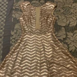Bebe gold sequin dress